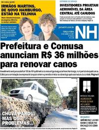Capa do jornal Jornal NH 13/06/2017