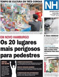 Capa do jornal Jornal NH 13/10/2017