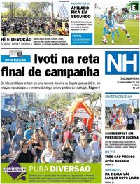 Capa do jornal Jornal NH 13/11/2017
