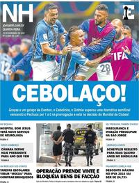 Capa do jornal Jornal NH 13/12/2017