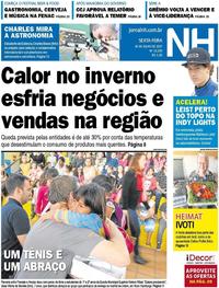 Capa do jornal Jornal NH 14/07/2017