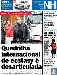 Capa do jornal Jornal NH 15/06/2017