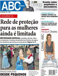 Capa do jornal Jornal NH 15/10/2017