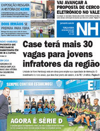 Capa do jornal Jornal NH 16/05/2017