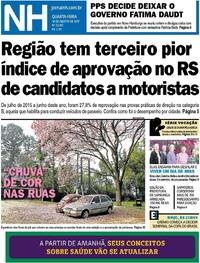 Capa do jornal Jornal NH 16/08/2017