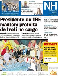 Capa do jornal Jornal NH 16/09/2017