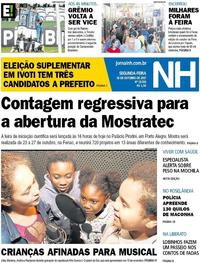 Capa do jornal Jornal NH 16/10/2017