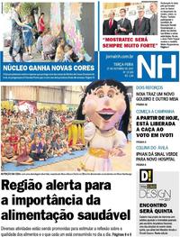 Capa do jornal Jornal NH 17/10/2017