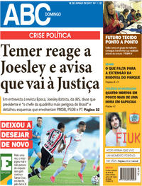 Capa do jornal Jornal NH 18/06/2017