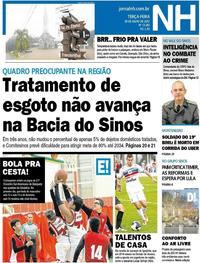 Capa do jornal Jornal NH 18/07/2017