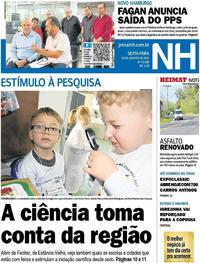 Capa do jornal Jornal NH 18/08/2017