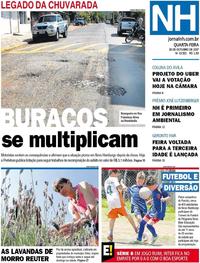 Capa do jornal Jornal NH 18/10/2017