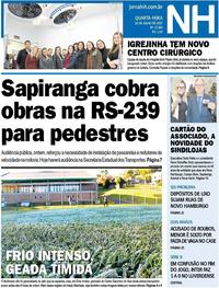 Capa do jornal Jornal NH 19/07/2017