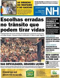 Capa do jornal Jornal NH 19/09/2017