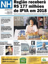 Capa do jornal Jornal NH 19/12/2017