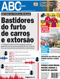 Capa do jornal Jornal NH 20/08/2017