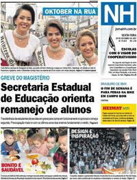 Capa do jornal Jornal NH 20/10/2017