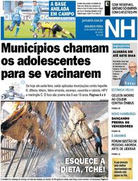 Capa do jornal Jornal NH 21/08/2017