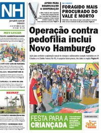 Capa do jornal Jornal NH 21/10/2017