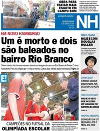 Capa do jornal Jornal NH 22/06/2017