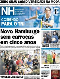 Capa do jornal Jornal NH 22/11/2017