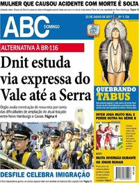 Capa do jornal Jornal NH 23/07/2017