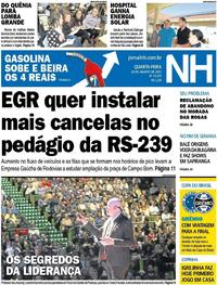 Capa do jornal Jornal NH 23/08/2017