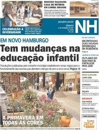 Capa do jornal Jornal NH 23/09/2017