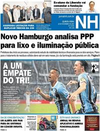 Capa do jornal Jornal NH 23/11/2017