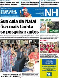 Capa do jornal Jornal NH 23/12/2017