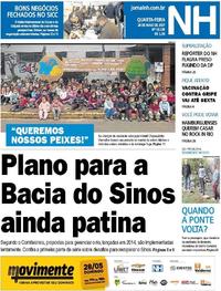 Capa do jornal Jornal NH 24/05/2017