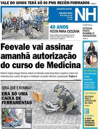 Capa do jornal Jornal NH 24/07/2017
