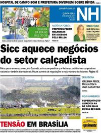 Capa do jornal Jornal NH 25/05/2017