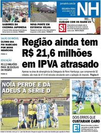 Capa do jornal Jornal NH 26/06/2017