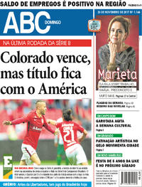 Capa do jornal Jornal NH 26/11/2017