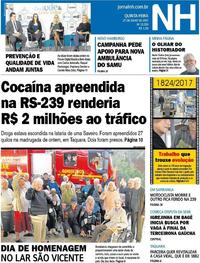 Capa do jornal Jornal NH 27/07/2017