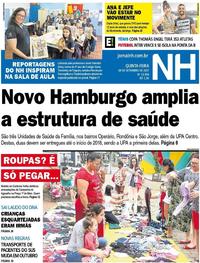 Capa do jornal Jornal NH 28/09/2017