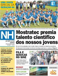 Capa do jornal Jornal NH 28/10/2017