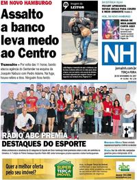 Capa do jornal Jornal NH 28/11/2017