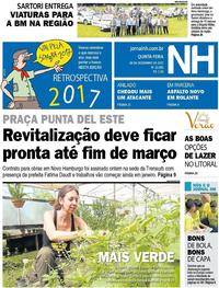 Capa do jornal Jornal NH 28/12/2017