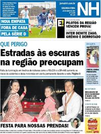 Capa do jornal Jornal NH 29/05/2017