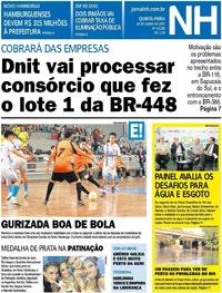 Capa do jornal Jornal NH 29/06/2017