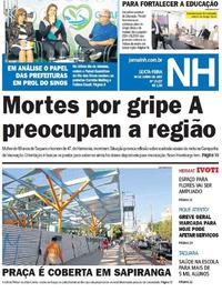 Capa do jornal Jornal NH 30/06/2017