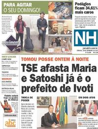 Capa do jornal Jornal NH 30/09/2017