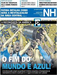 Capa do jornal Jornal NH 30/11/2017