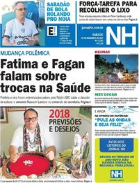 Capa do jornal Jornal NH 30/12/2017
