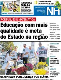 Capa do jornal Jornal NH 31/07/2017