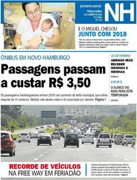 Capa do jornal Jornal NH 02/01/2018