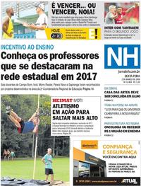 Capa do jornal Jornal NH 02/03/2018