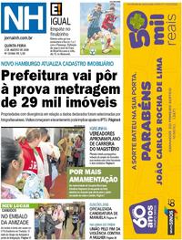 Capa do jornal Jornal NH 02/08/2018